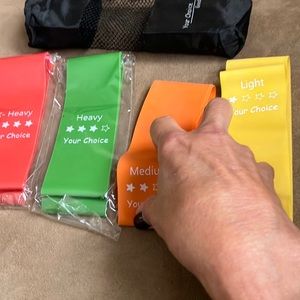 Exercise bands. Set of 4 with bag